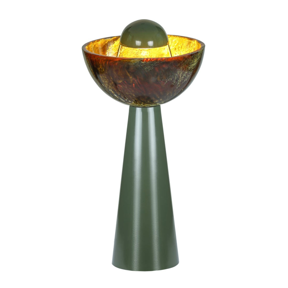 TOV Furniture Rising Green Resin Table Lamp - Sculptural Art Piece with Unique Patterns for Modern Home Decor TOV-G19007