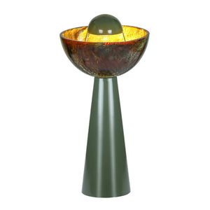 TOV Furniture Rising Green Resin Table Lamp - Sculptural Art Piece with Unique Patterns for Modern Home Decor TOV-G19007