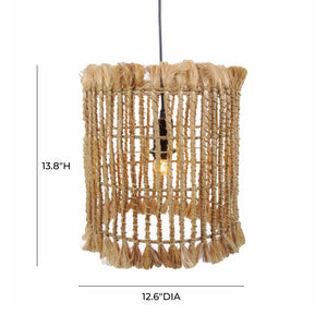 TOV Furniture Kahuzi Pendant Lamp - Handmade Abaca Light Fixture with Safari-Chic Style for Warm, Unique Spaces TOV-G21000