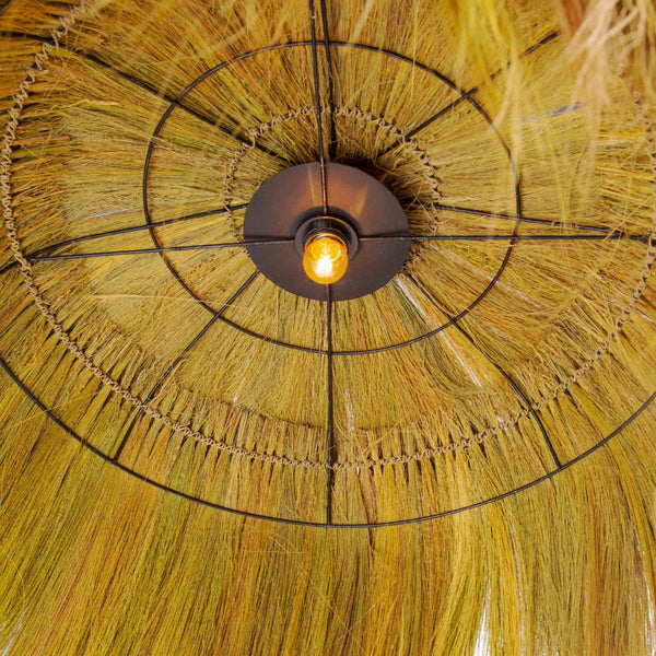 TOV Furniture Serengeti Outdoor Pendant Lamp - Handcrafted Natural Rayung Grass Light Fixture for Rustic Elegance TOV-G21001