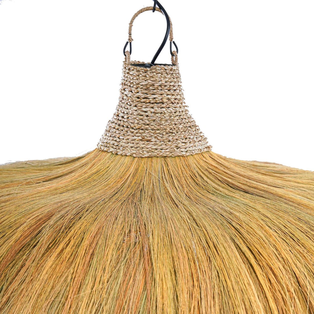 TOV Furniture Serengeti Large Pendant Lamp - Handcrafted Organic Rayung Grass Design for Dramatic Spaces & Easy Install TOV-G21050
