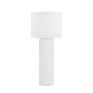 TOV Furniture Cleopatra Cream Linen Floor Lamp - Sculptural Modern Design with Dual-Bulb Ambient Lighting Elegance TOV-G54330