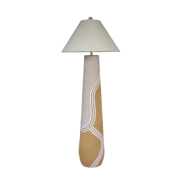 TOV Furniture Harlee Natural Woven Floor Lamp - Artisanal Charm & Organic Elegance for Cozy, Modern Interiors TOV-G54343