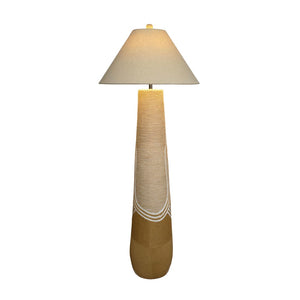 TOV Furniture Harlee Natural Woven Floor Lamp - Artisanal Charm & Organic Elegance for Cozy, Modern Interiors TOV-G54343