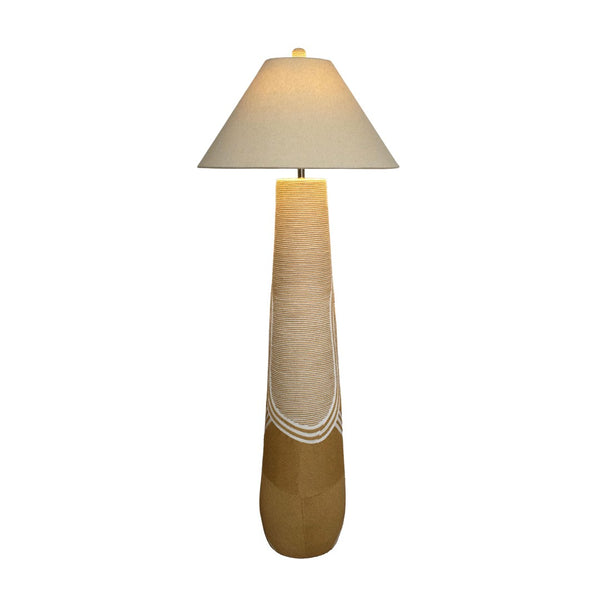 TOV Furniture Harlee Natural Woven Floor Lamp - Artisanal Charm & Organic Elegance for Cozy, Modern Interiors TOV-G54343