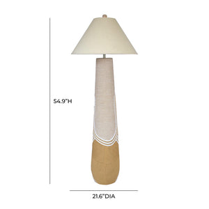 TOV Furniture Harlee Natural Woven Floor Lamp - Artisanal Charm & Organic Elegance for Cozy, Modern Interiors TOV-G54343
