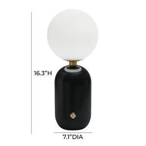 TOV Furniture Liza Table Lamp - Modern Frosted Glass & Glossy Metal Design for Stylish Home Lighting Solutions TOV-G68806