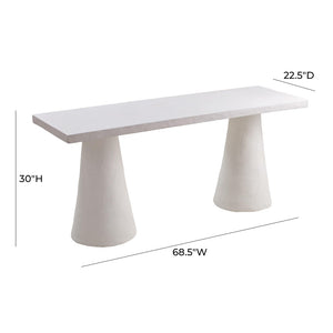 TOV Furniture Dayana 68.5" Desk – Modern Minimalist Faux Plaster Finish, Durable Concrete Craftsmanship, Stylish Appeal TOV-H44162