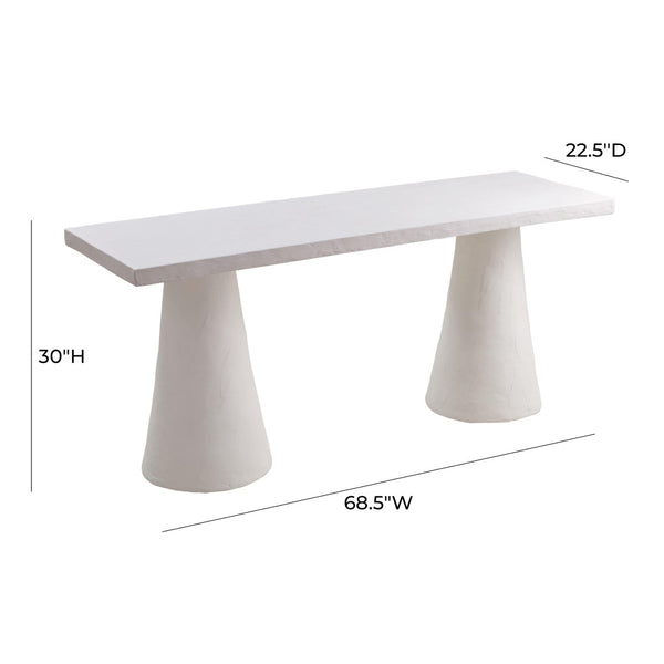 TOV Furniture Dayana 68.5" Desk – Modern Minimalist Faux Plaster Finish, Durable Concrete Craftsmanship, Stylish Appeal TOV-H44162