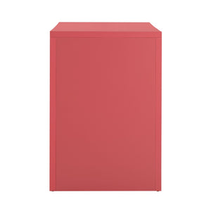 TOV Furniture Suzie 62" Art Moderne Rattan Executive Desk with Soft-Close Drawer for Stylish Workspace Solutions Pink TOV-H44179