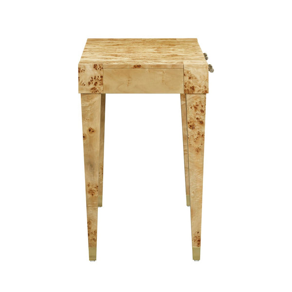 TOV Furniture Brandyss 48" Burl Work Desk with 2 Soft-Close Drawers for Modern Home Office and Studio Spaces Natural TOV-H54193