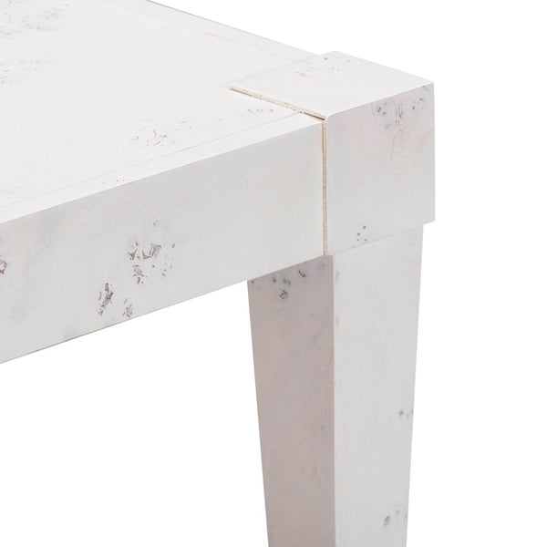 TOV Furniture Brandyss 48" Burl Work Desk with 2 Soft-Close Drawers for Modern Home Office and Studio Spaces White TOV-H54194