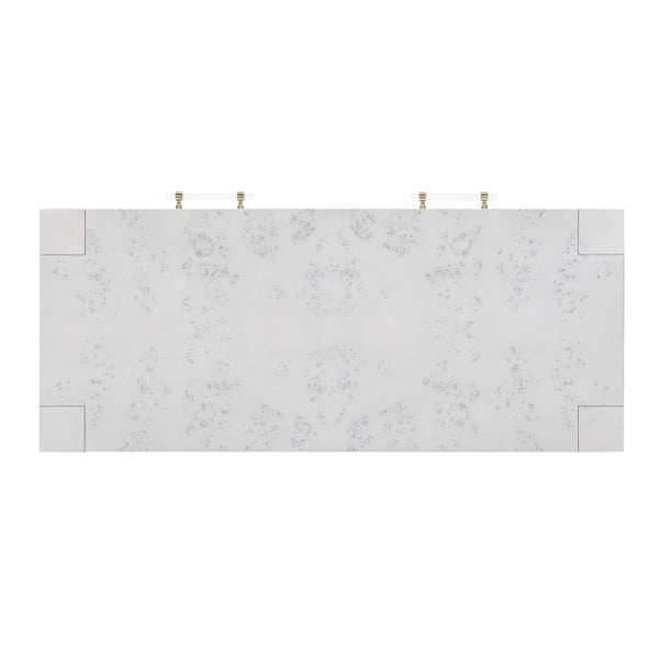 TOV Furniture Brandyss 48" Burl Work Desk with 2 Soft-Close Drawers for Modern Home Office and Studio Spaces White TOV-H54194