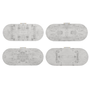 TOV Furniture Brandyss 48" Burl Work Desk with 2 Soft-Close Drawers for Modern Home Office and Studio Spaces White TOV-H54194