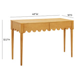 Oodle Natural Ash 2-Drawer Desk TOV-H54324 TOV Furniture