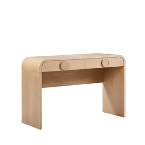 TOV Furniture Moonrise 48" Natural Ash 2-Drawer Vanity Desk with Removable Mirror for Elegant Spaces & Functionality TOV-H54326