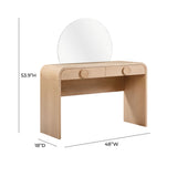 Moonrise Natural Ash 2-Drawer Vanity Desk TOV-H54326 TOV Furniture