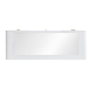 TOV Furniture Hollywood Glamorous 56" White Vanity Desk with Smart Touch Mirror & Ample Storage for Beauty Essentials TOV-H54352