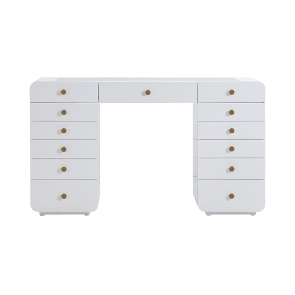 Hollywood White Vanity Desk TOV-H54352-D TOV Furniture