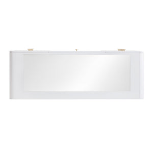 TOV Furniture Hollywood 56" White 13-Drawer Vanity Desk - Glamorous Makeup Station with Spacious Mirror & Storage TOV-H54352-D