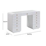 Hollywood White Vanity Desk TOV-H54352-D TOV Furniture