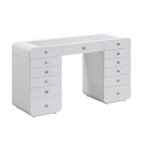 Hollywood White Desk with Vanity Mirror TOV-H54352 TOV Furniture
