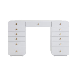 Hollywood White Desk with Vanity Mirror TOV-H54352 TOV Furniture