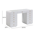 Hollywood White Desk with Vanity Mirror TOV-H54352 TOV Furniture