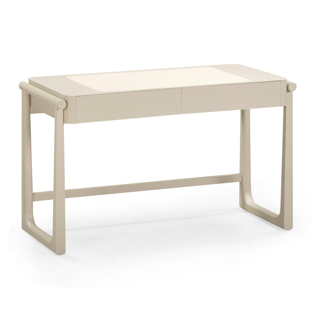TOV Furniture Alfalfa 52" Desk with Soft-Closing Drawers - Sleek Workstation for Home Office and Compact Spaces Taupe TOV-H54438