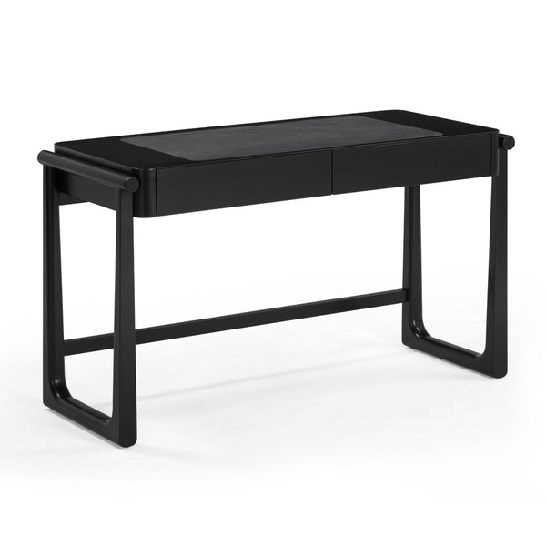 TOV Furniture Alfalfa 52" Desk with Soft-Closing Drawers - Sleek Workstation for Home Office and Compact Spaces Black TOV-H54439