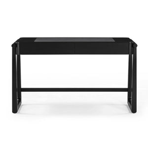 TOV Furniture Alfalfa 52" Desk with Soft-Closing Drawers - Sleek Workstation for Home Office and Compact Spaces Black TOV-H54439
