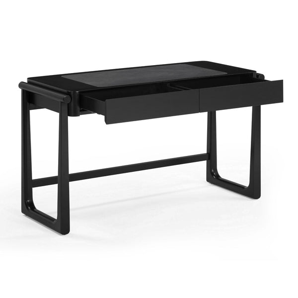 TOV Furniture Alfalfa 52" Desk with Soft-Closing Drawers - Sleek Workstation for Home Office and Compact Spaces Black TOV-H54439