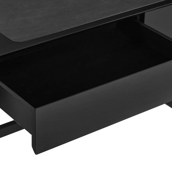 TOV Furniture Alfalfa 52" Desk with Soft-Closing Drawers - Sleek Workstation for Home Office and Compact Spaces Black TOV-H54439