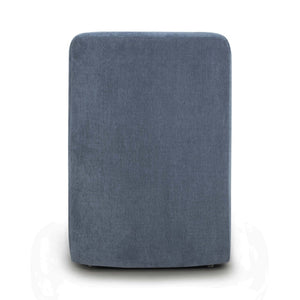 TOV Furniture Dolce Velvet Rolling Desk Chair - Chic Sculptural Design with Plush Comfort for Stylish Workspaces Blue TOV-H54616
