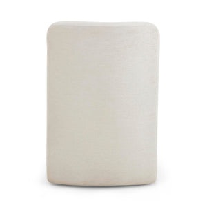 TOV Furniture Dolce Velvet Rolling Desk Chair - Chic Sculptural Design with Plush Comfort for Stylish Workspaces Cream TOV-H54617