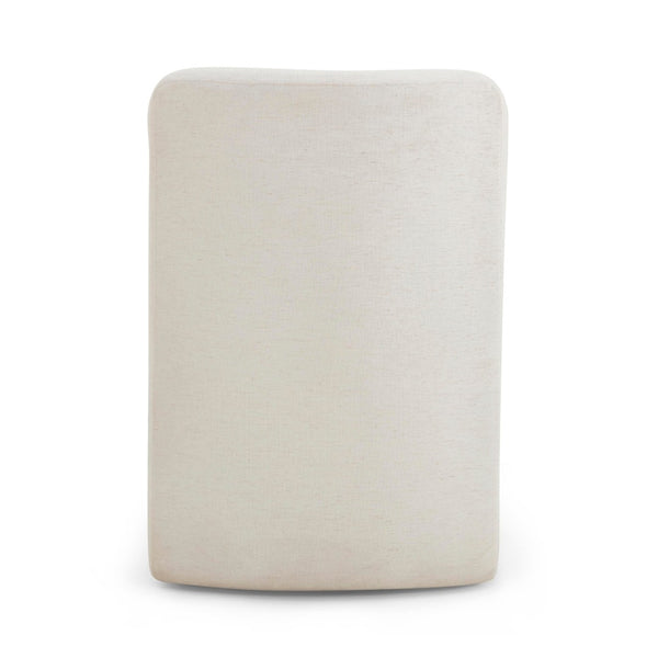 TOV Furniture Dolce Velvet Rolling Desk Chair - Chic Sculptural Design with Plush Comfort for Stylish Workspaces Cream TOV-H54617