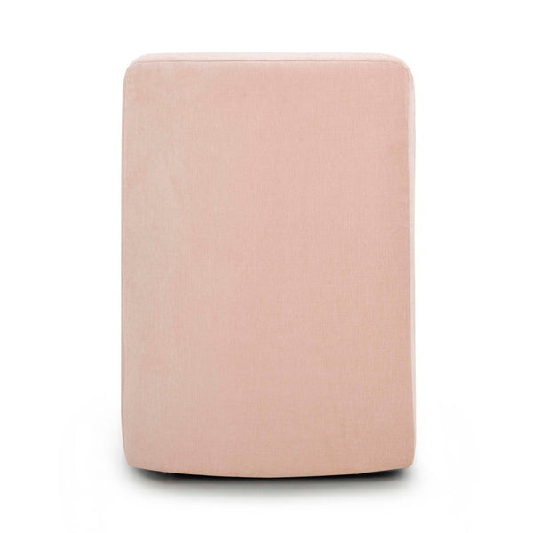 TOV Furniture Dolce Velvet Rolling Desk Chair - Chic Sculptural Design with Plush Comfort for Stylish Workspaces Pink TOV-H54618