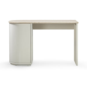 TOV Furniture Marlene 47" Cream Faux Travertine Desk – Sleek Modern Design with Hidden Storage for Compact Spaces TOV-H54675