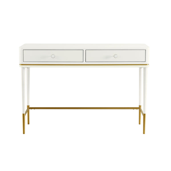 Mariah Two Drawer Off-White Desk TOV-H68716 TOV Furniture