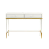 Mariah Two Drawer Off-White Desk TOV-H68716 TOV Furniture