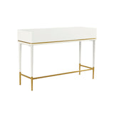 Mariah Two Drawer Off-White Desk TOV-H68716 TOV Furniture