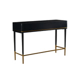 Mariah Two Drawer Black Desk TOV-H68717 TOV Furniture