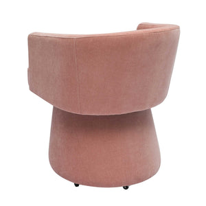 TOV Furniture Kristen Upcycled Chenille Rolling Desk Chair - Eco-Friendly Comfort for Home and Office Workspaces Pink TOV-H68927