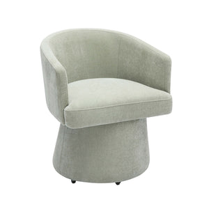 Kristen Light Green Upcycled Chenille Rolling Desk Chair TOV-H68928 TOV Furniture