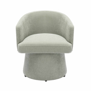 Kristen Light Green Upcycled Chenille Rolling Desk Chair TOV-H68928 TOV Furniture