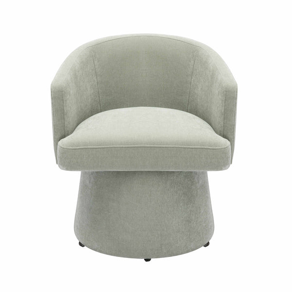 Kristen Light Green Upcycled Chenille Rolling Desk Chair TOV-H68928 TOV Furniture
