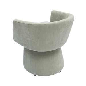 Kristen Light Green Upcycled Chenille Rolling Desk Chair TOV-H68928 TOV Furniture