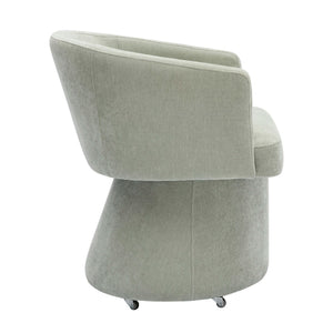 Kristen Light Green Upcycled Chenille Rolling Desk Chair TOV-H68928 TOV Furniture