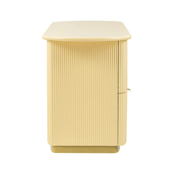 TOV Furniture Francesca 58" 3-Drawer Desk – Timeless Tuscan Charm with Stylish Storage for Home Office Organization Yellow TOV-H69001