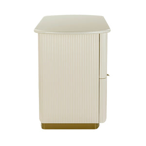 TOV Furniture Francesca 58" 3-Drawer Desk – Timeless Tuscan Charm with Stylish Storage for Home Office Organization Cream TOV-H69123